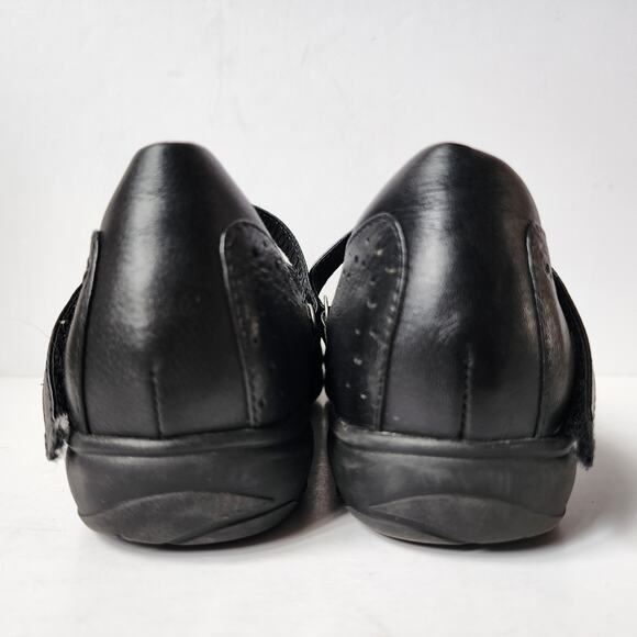 Aravon Mary Jane Shoes Womens Size 8.5 AA Black Leather Vibram Soles New Balance - Picture 2 of 11
